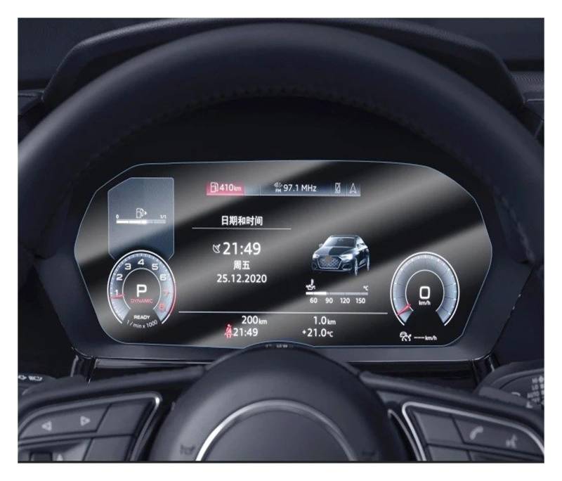 GPS Displayschutzfolie Auto Navigation Gehärtetem Glas Screen Protector Film Limousine Fließheck Auto Innen Zubehör Für A3 8Y Für Sline S3 2021 2020 Navigation Schutzfolie(High Configuration) von MESKEL