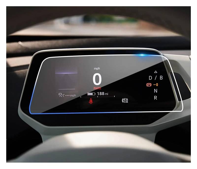 GPS Displayschutzfolie Displayschutzfolie Aus Gehärtetem Glas, Infotainment, GPS-Navigation, Display Und Instrumentenschutz Für VW ID.3, ID3-Aufkleber Navigation Schutzfolie(5.3 Inch Instrument) von MESKEL
