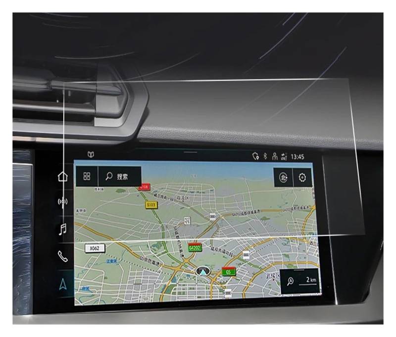 GPS Displayschutzfolie Für A3 8Y Sline S3 2021 2020 Limousine Fließheck Auto Navigation Gehärtetem Glas Screen Protector Film Auto Innen Zubehör Navigation Schutzfolie(Navigation) von MESKEL