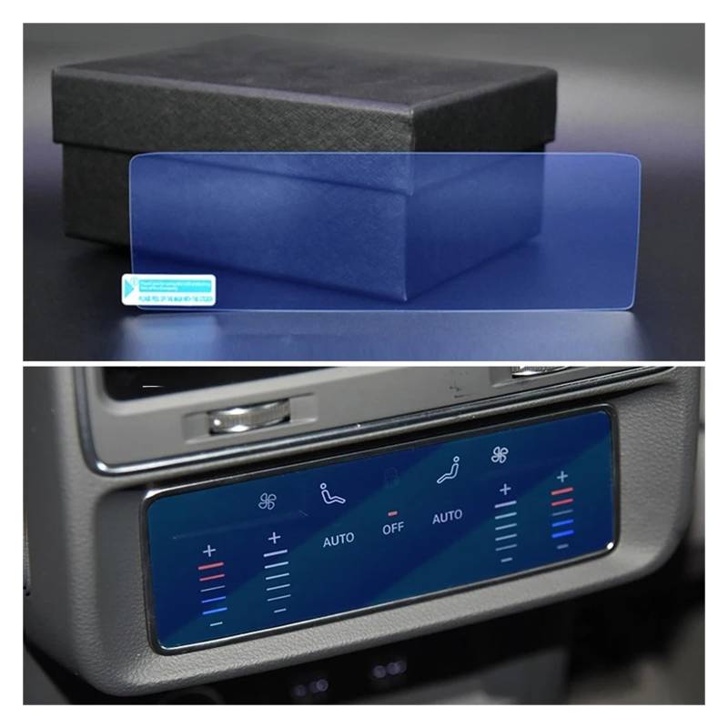 GPS Displayschutzfolie Für A6 C8 Für A7 2019 2020 2021 2022 Gehärtetes Glas Auto Navigation Screen Protector Film Instrument Panel Aufkleber Zubehör Navigation Schutzfolie(Back Row Blue) von MESKEL