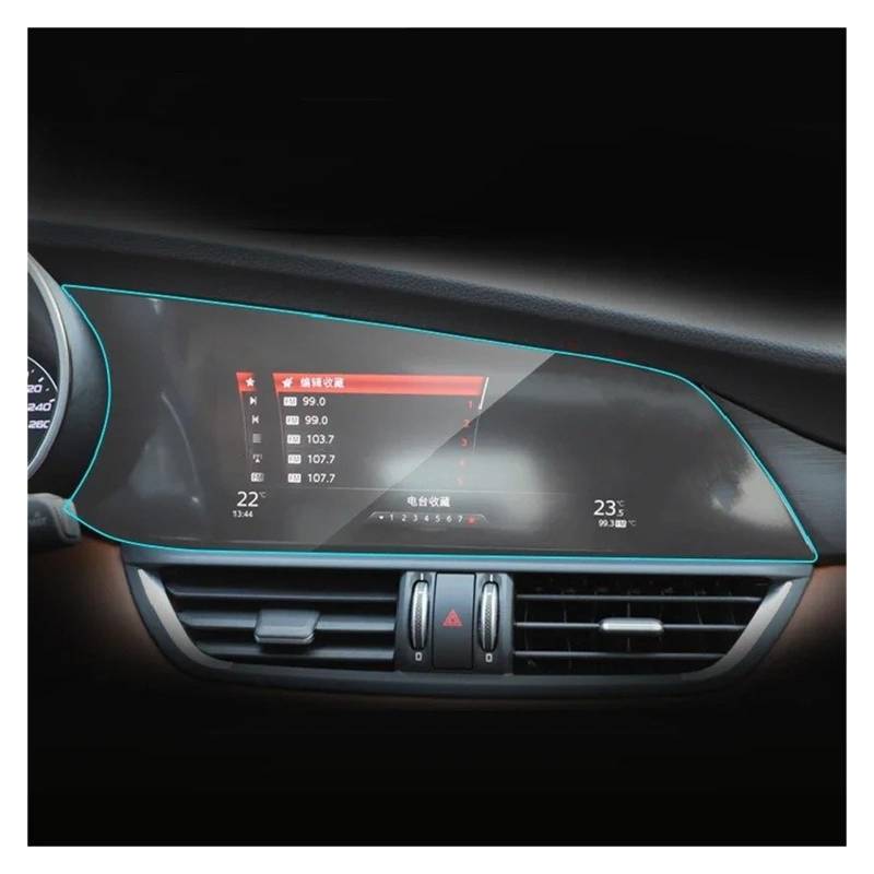 GPS Displayschutzfolie Für Alfa Für Romeo Für Giulia 2015-2023 Auto GPS Navigation Schutzfolie LCD Bildschirm TPU Abdeckung Anti-Scratch Protector Membran 8,8 Zoll Navigation Schutzfolie(2St) von MESKEL