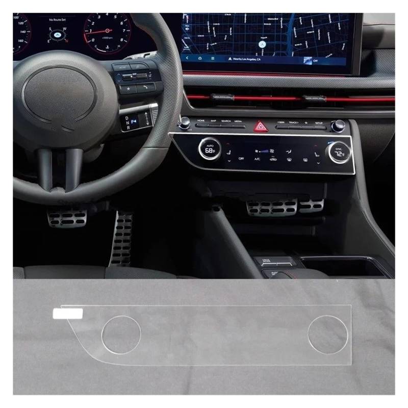 GPS Displayschutzfolie Für Hyundai Für Sonata 2024 Zoll Klimaanlage Unteren Screen Protector Gehärtetem Glas LCD Screen Schutz Film Aufkleber Navigation Schutzfolie von MESKEL