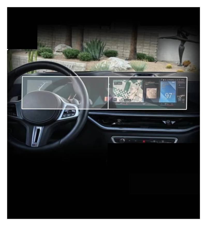 GPS Displayschutzfolie Für I3 I4 I5 I7 IX Für X5 Für X6 Für X7 XM Für IDrive 8 Radio GPS Navigation Gehärtetes Glas Und Armaturenbrett-Displayschutzfolie (2 Stück) Navigation Schutzfolie von MESKEL
