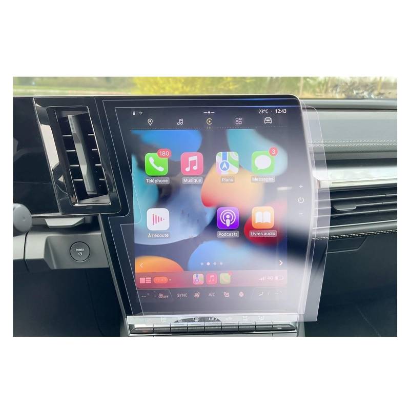 GPS Displayschutzfolie Für Megane Für E-Tech Für Austral 2023 Auto Navigation Instrument Nano Screen Protector Auto Innen Zubehör Navigation Schutzfolie(Navigation Film) von MESKEL