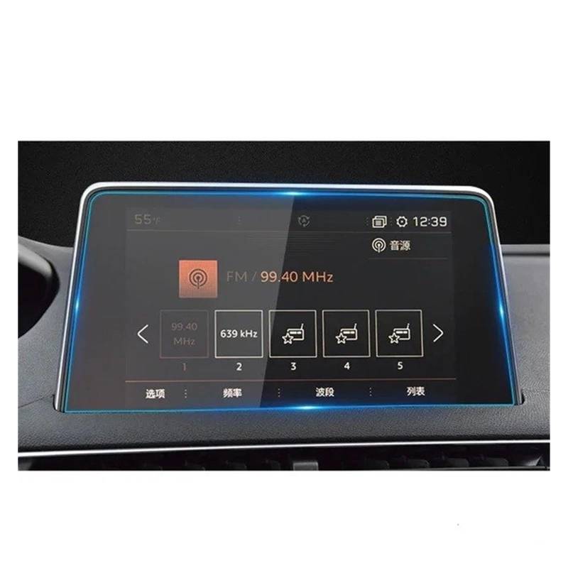 GPS Displayschutzfolie Für Peugeot 3008 5008 3008GT 4008 2017 2018 2019 Auto GPS Navigation Gehärtetem Glas Screen Protector Schutz Film Navigation Schutzfolie(8inch) von MESKEL