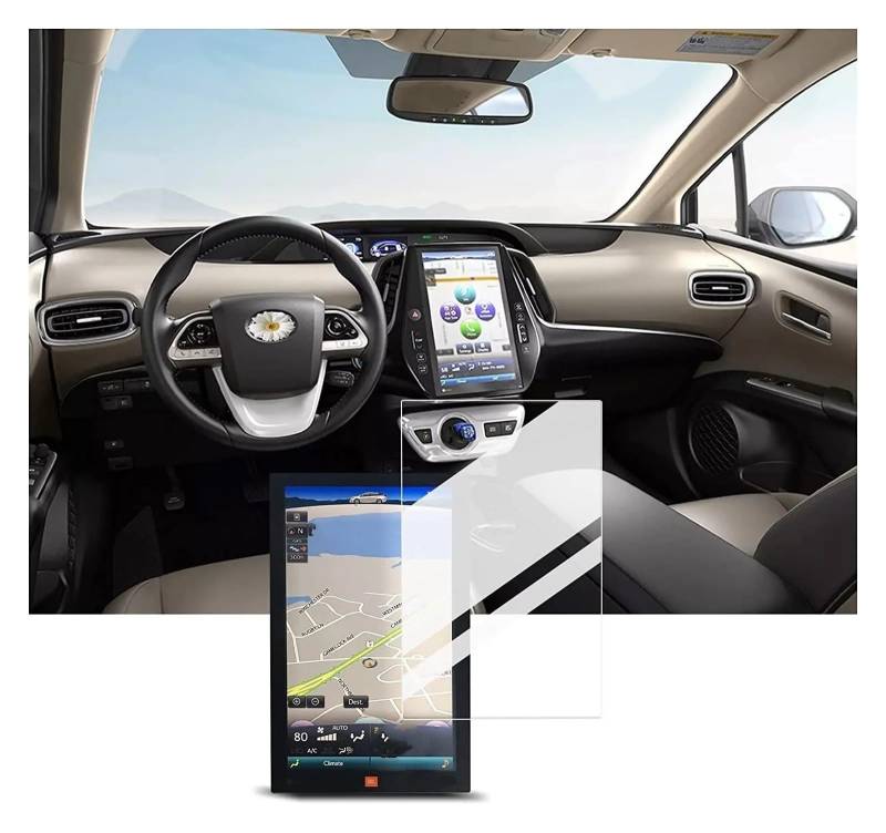 GPS Displayschutzfolie Für Toyota Für Prius Für Prime Für Entune 2017-2022 11,6 Zoll Radio GPS Navigation Innen PET Screen Protector Film Zubehör Navigation Schutzfolie von MESKEL