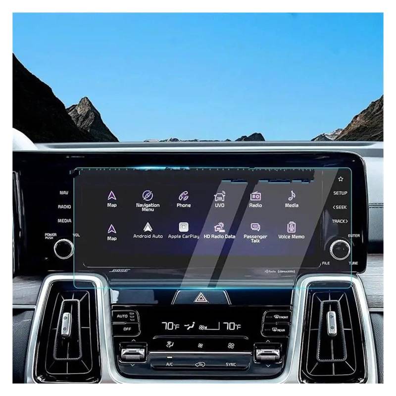 GPS Displayschutzfolie Gehärtetem Glas Film Für Kia Für Sorento MQ4 2021 2022 Auto Navigation Screen Protector Auto Innen Zubehör Navigation Schutzfolie von MESKEL