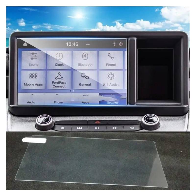 GPS Displayschutzfolie Gehärtetem Glas Schutz Film Für Ford Für Maverick 2023 2024 8 Zoll Auto GPS Navigation Film LCD Screen Protector Navigation Schutzfolie von MESKEL
