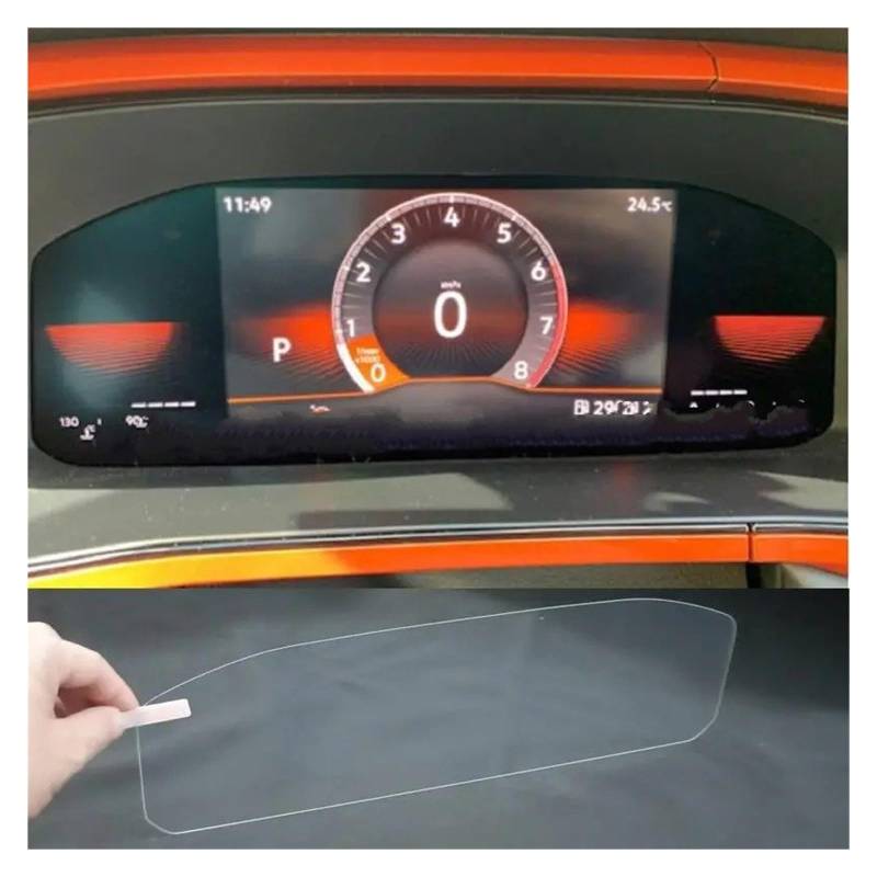 GPS Displayschutzfolie Gehärtetem Glas Screen Protector Dashboard Bildschirm InstrumentAnti Scratch Film Armaturenbrett Glas Für VW Für Polo 2023 Navigation Schutzfolie von MESKEL