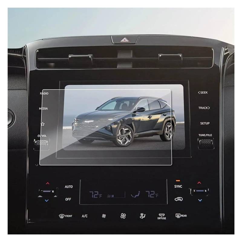 GPS Displayschutzfolie Gehärtetem Glas Screen Protector Film 8 Zoll Für Hyundai Für Tucson NX4 2022 2023 GPS LCD Touch Navigation Display Zubehör Navigation Schutzfolie von MESKEL
