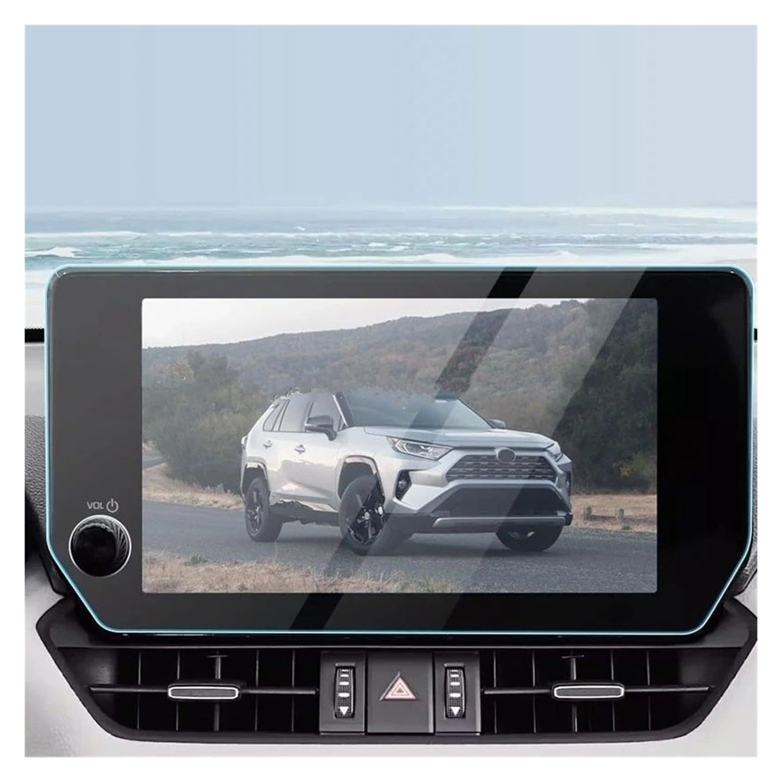 GPS Displayschutzfolie Gehärtetem Glas Screen Protector Film Für Toyota Für RAV4 2023 10,5 Zoll Auto GPS Radio GPS Navigation Anti-Scratch Innen Navigation Schutzfolie von MESKEL