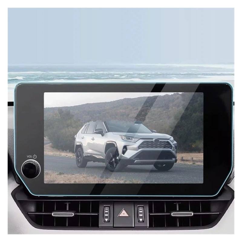 GPS Displayschutzfolie Gehärtetem Glas Screen Protector Film Für Toyota Für RAV4 2023 10,5 Zoll Auto GPS Radio GPS Navigation Anti-Scratch Innen Navigation Schutzfolie von MESKEL