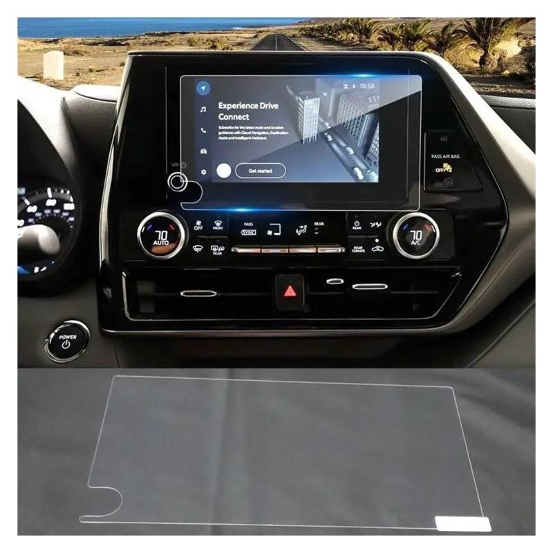 GPS Displayschutzfolie Gehärtetem Glas Screen Protector Für Toyota Für Highlander 2023 8 Zoll Auto Infotainment Radio GPS Navigation Film Innen Navigation Schutzfolie von MESKEL