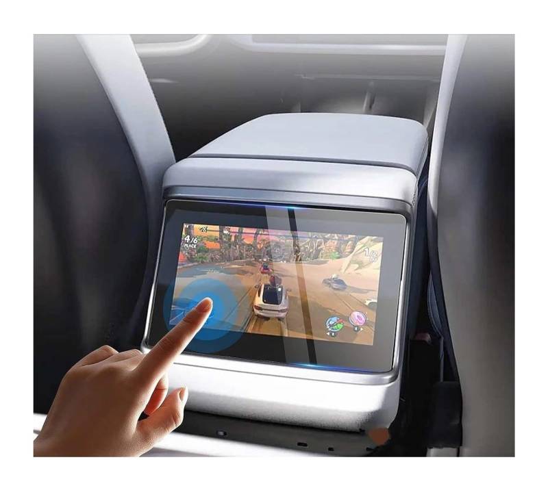 GPS Displayschutzfolie Gehärtetes Glas Film Schutz Auto Hinten Reihe Klima Touch Screen Schutz Film Für Tesla Für Modell 3 2024 Navigation Schutzfolie von MESKEL