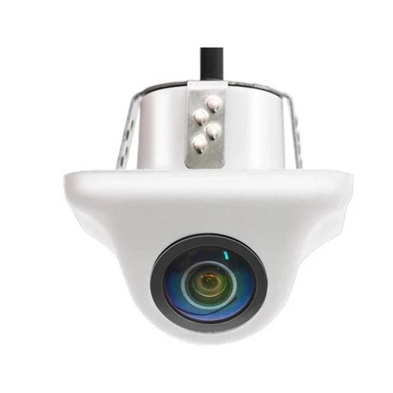 Rückfahrkameras Universal Auto Rückfahrkamera Weiß AHD 1080P Fahrzeug Hinten Vorne Seitenansicht Kamera FishEye-Objektiv Nachtsicht Wasserdicht Auto Einparkkamera(Size:Weiß) von MESKEL