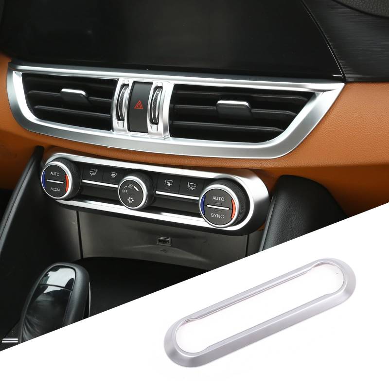 ABS Chrome Center Klimaanlage Verstellrahmen Trim für Giulia Stelvio 2017-2019 von METYOUCAR