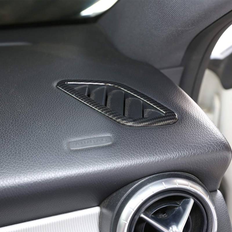 ABS Karbonfaser Stil Auto Seite Armaturenbrett Klimaanlage Auslass Rahmen Verkleidung für A Klasse GLA CLA W176 A180 C117 X156 2013-2018 von METYOUCAR
