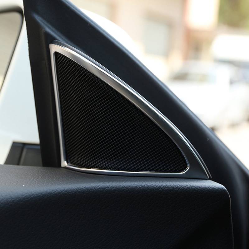 ABS Matte Chrome Zubehör Tür Lautsprecher Rahmenverkleidung für CLA W117 2014-2018 von METYOUCAR