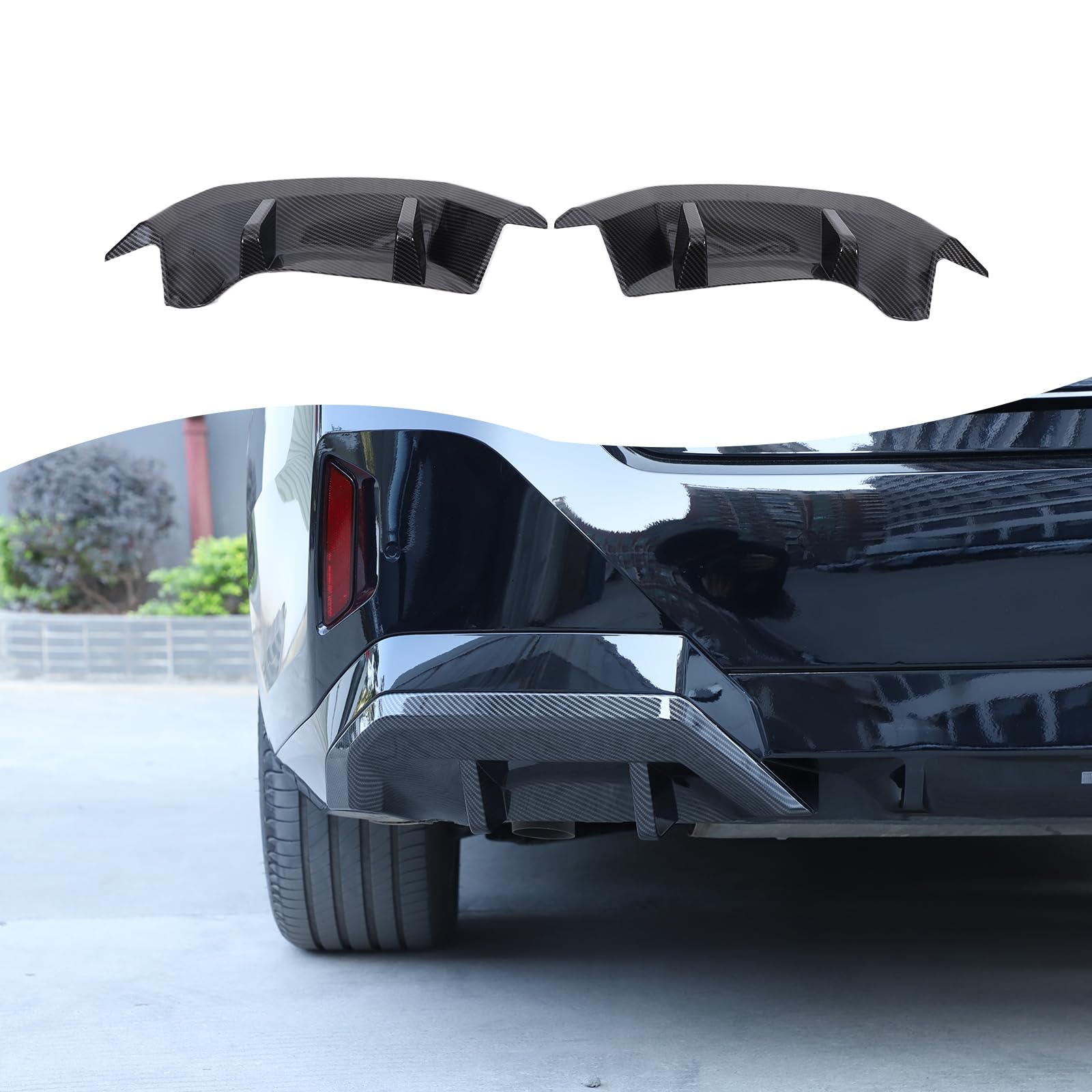 Auto Heckstoßstange Auspuffspitzen Rohrspoiler für @B@m@W@ 5er Sport i5 G60 2024+ ABS gebogene Form Heckstoßstange Diffusor Lippe untere Stange Schwanz Hals Spoiler Haifischflosse Trim Abdeckungen Auto Heckstoßstange Auspuffspitzen Rohrspoiler für @B@m@W@ 5er Sport i5 G60 2024+ ABS gebogene Form Heckstoßstange Diffusor Lippe untere Stange Schwanz Hals Spoiler Haifischflosse Trim Abdeckungen von METYOUCAR
