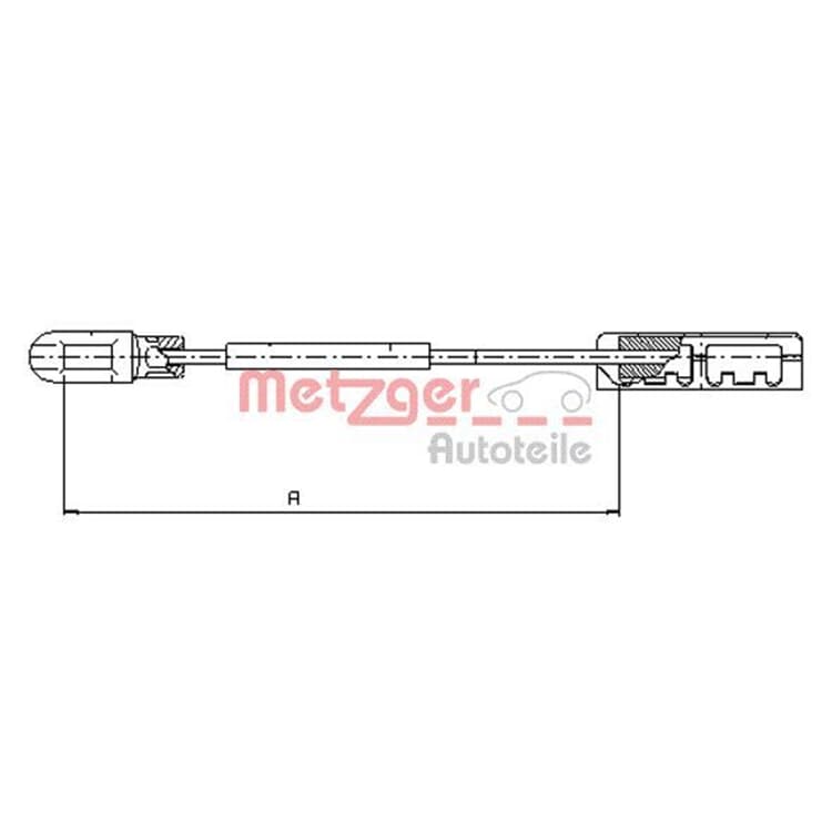 2x Metzger Bremsseil f?r Scheibenbremsen hinten Opel Vectra B von METZGER