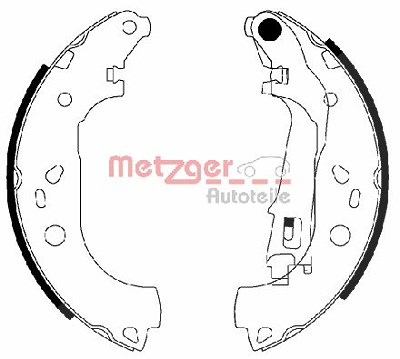 Metzger Bremsbackensatz [Hersteller-Nr. MG210] für Fiat, Lancia von METZGER