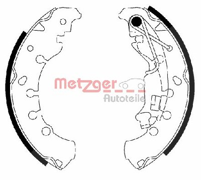 Metzger Bremsbackensatz [Hersteller-Nr. MG200] für Fiat, Lancia, Opel von METZGER