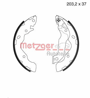Metzger Bremsbackensatz [Hersteller-Nr. MG987] für Hyundai von METZGER
