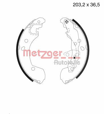 Metzger Bremsbackensatz [Hersteller-Nr. MG985] für Nissan, Renault von METZGER