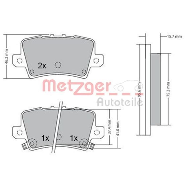 Metzger Bremsbel?ge hinten Honda Civic Metzger Bremsbel?ge hinten Honda Civic von METZGER