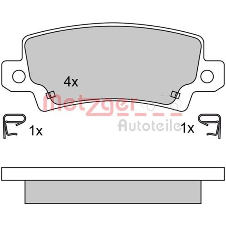 Metzger Bremsbel?ge hinten Toyota Corolla Metzger Bremsbel?ge hinten Toyota Corolla von METZGER