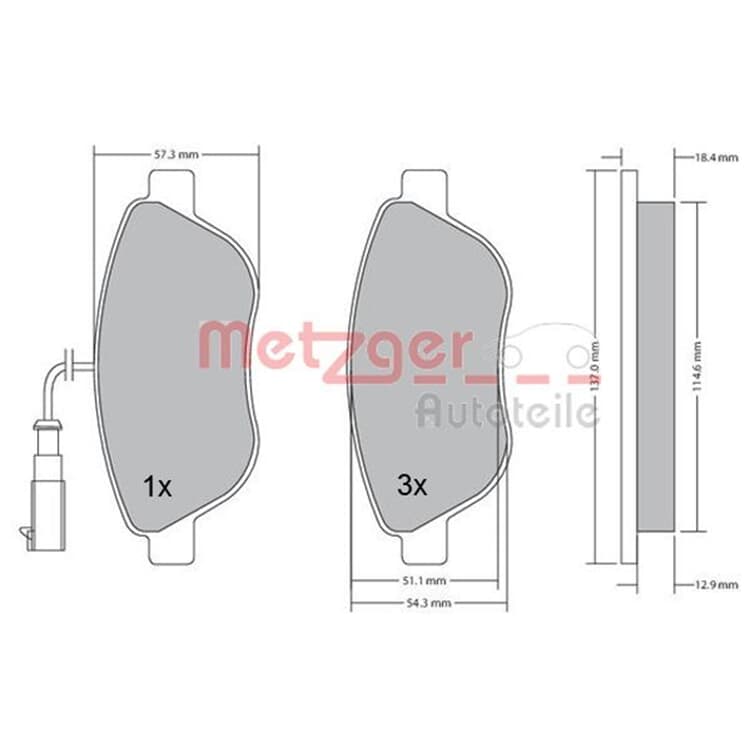 Metzger Bremsbel?ge vorne Abarth Fiat Opel Metzger Bremsbel?ge vorne Abarth Fiat Opel von METZGER