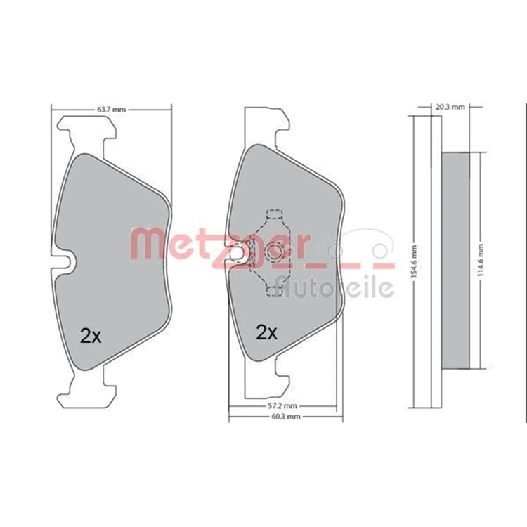 Metzger Bremsbel?ge vorne BMW 3er 5er X1 Z4 Metzger Bremsbel?ge vorne BMW 3er 5er X1 Z4 von METZGER