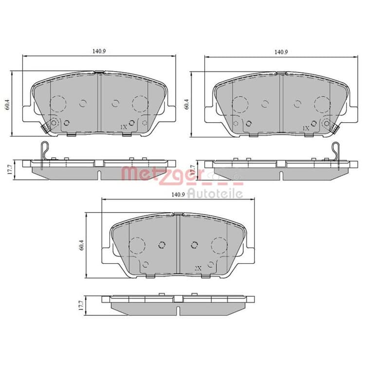 Metzger Bremsbel?ge vorne Hyundai Grandeur I30 Veloster Kia Ceed Optima Pro Metzger Bremsbel?ge vorne Hyundai Grandeur I30 Veloster Kia Ceed Optima Pro von METZGER