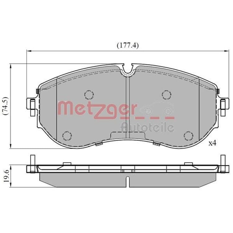 Metzger Bremsbel?ge vorne MAN Tge VW Crafter Metzger Bremsbel?ge vorne MAN Tge VW Crafter von METZGER