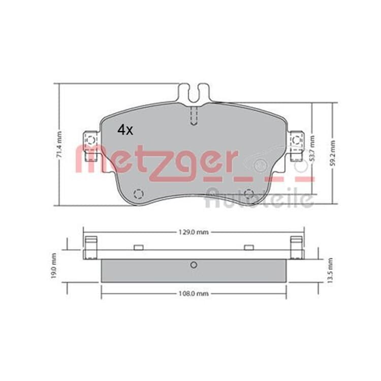 Metzger Bremsbel?ge vorne Mercedes A-Klasse B-Klasse Cla Metzger Bremsbel?ge vorne Mercedes A-Klasse B-Klasse Cla von METZGER
