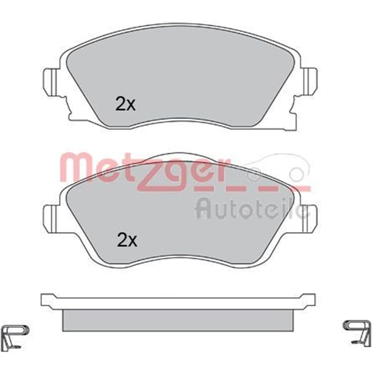 Metzger Bremsbel?ge vorne Opel Combo Corsa Meriva Tigra von METZGER