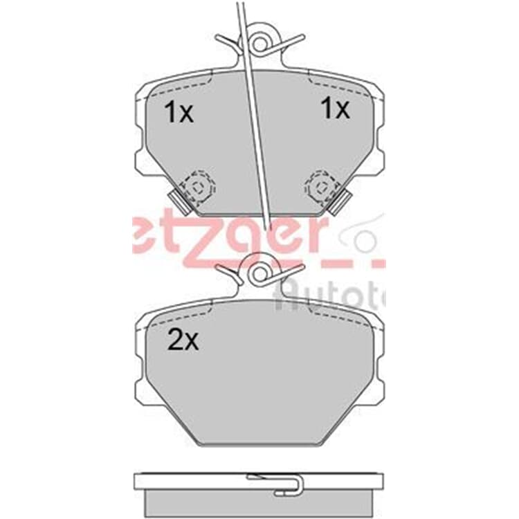 Metzger Bremsbel?ge vorne Smart Cabrio City-Coupe Crossblade Fortwo Roadster Metzger Bremsbel?ge vorne Smart Cabrio City-Coupe Crossblade Fortwo Roadster von METZGER