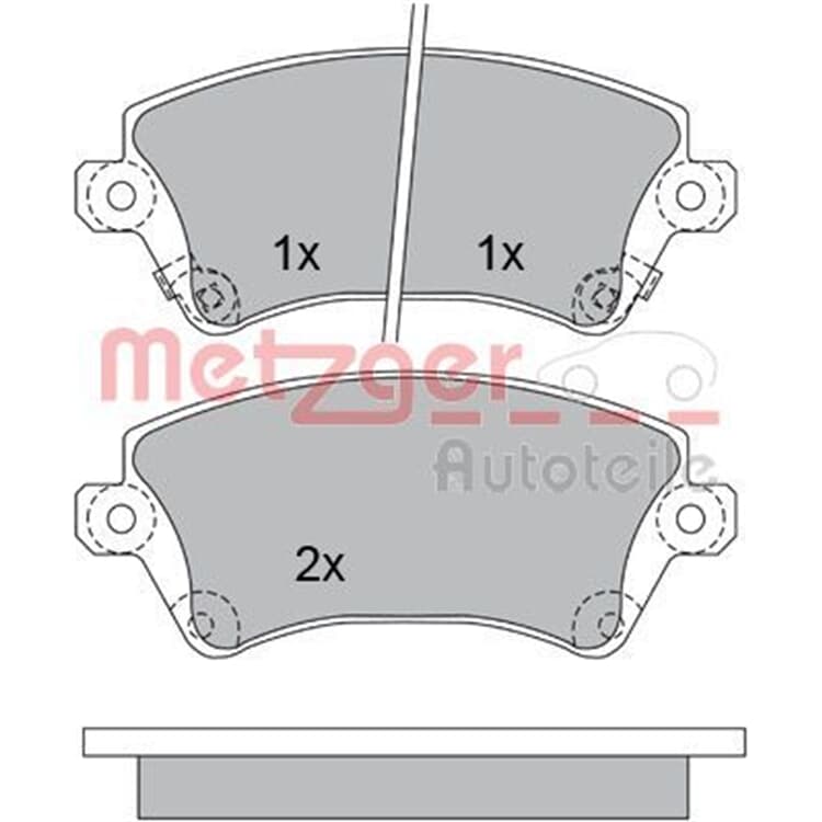 Metzger Bremsbel?ge vorne Toyota Corolla von METZGER