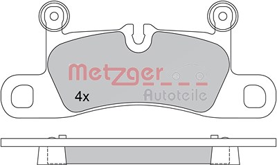Metzger Bremsbeläge hinten (satz) [Hersteller-Nr. 1170523] für Porsche, VW von METZGER
