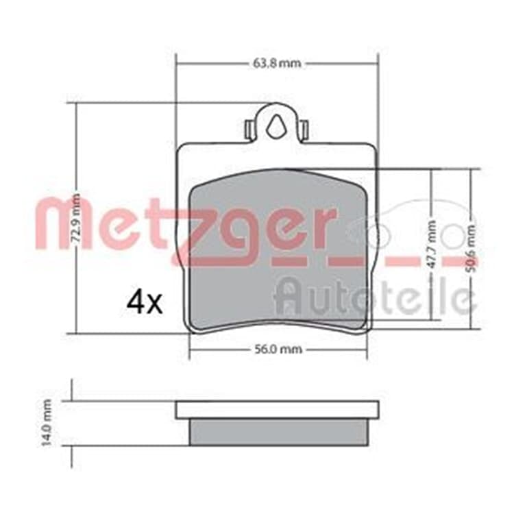 Metzger Bremsbel?ge hinten Mercedes Metzger Bremsbel?ge hinten Mercedes von METZGER