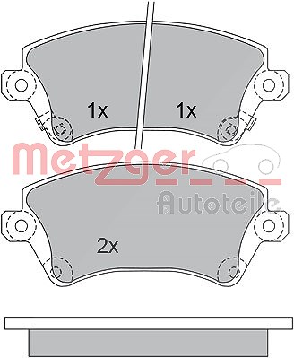 Metzger Bremsbeläge vorne (Satz) [Hersteller-Nr. 1170219] für Toyota von METZGER