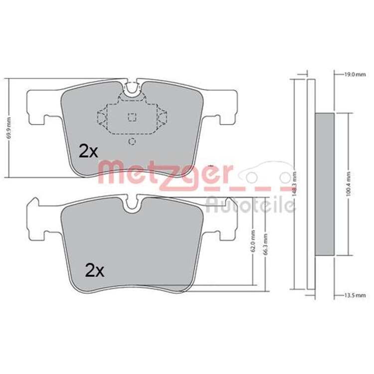 Metzger Bremsbel?ge vorne BMW 1er 2er 3er 4er X3 X4 Metzger Bremsbel?ge vorne BMW 1er 2er 3er 4er X3 X4 von METZGER
