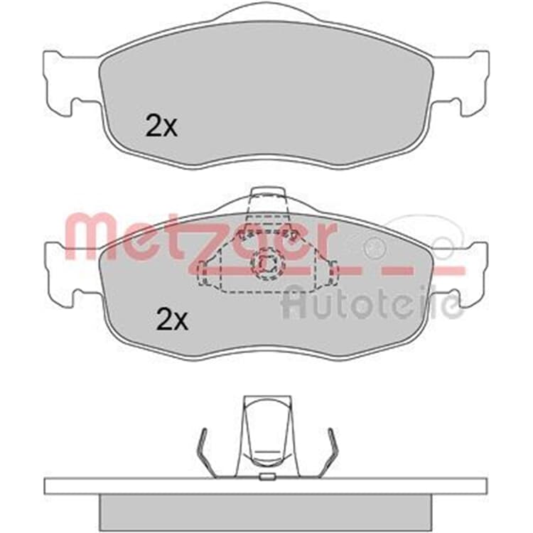 Metzger Bremsbel?ge vorne Ford Cougar Mondeo Scorpio von METZGER