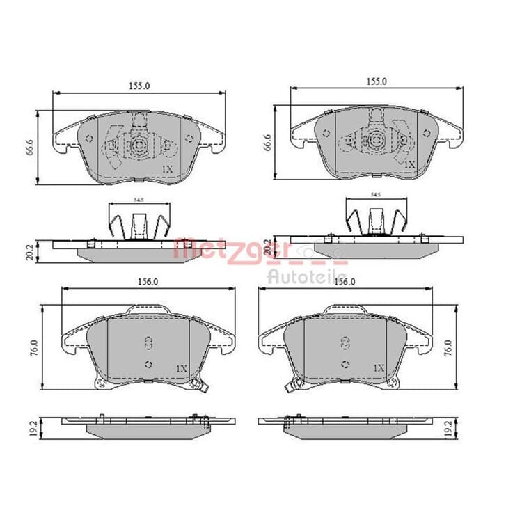 Metzger Bremsbel?ge vorne Ford Galaxy Mondeo S-Max Metzger Bremsbel?ge vorne Ford Galaxy Mondeo S-Max von METZGER