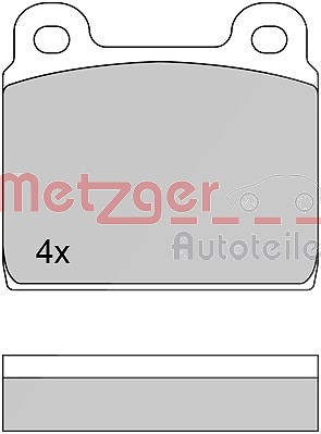 Metzger Bremsbelagsatz, Scheibenbremse [Hersteller-Nr. 1170222] für Alfa Romeo, Ferrari, Mercedes-Benz, Opel, VW von METZGER