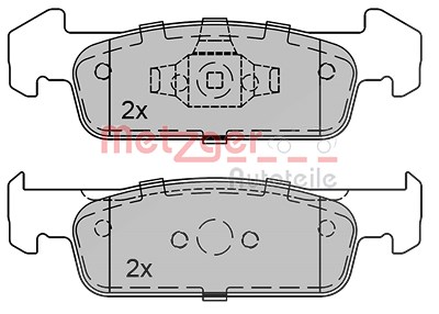 Metzger Bremsbelagsatz, Scheibenbremse [Hersteller-Nr. 1170791] für Dacia, Renault von METZGER
