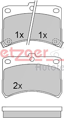Metzger Bremsbelagsatz, Scheibenbremse [Hersteller-Nr. 1170609] für Daihatsu von METZGER