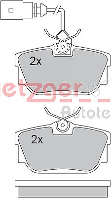 Metzger Bremsbelagsatz, Scheibenbremse [Hersteller-Nr. 1170184] für Ford, Seat, VW von METZGER