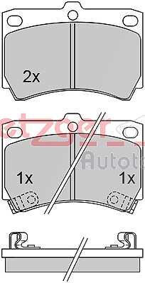 Metzger Bremsbelagsatz, Scheibenbremse [Hersteller-Nr. 1170250] für Kia, Mazda von METZGER