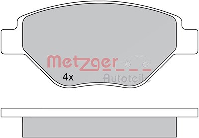 Metzger Bremsbelagsatz, Scheibenbremse [Hersteller-Nr. 1170652] für Renault von METZGER